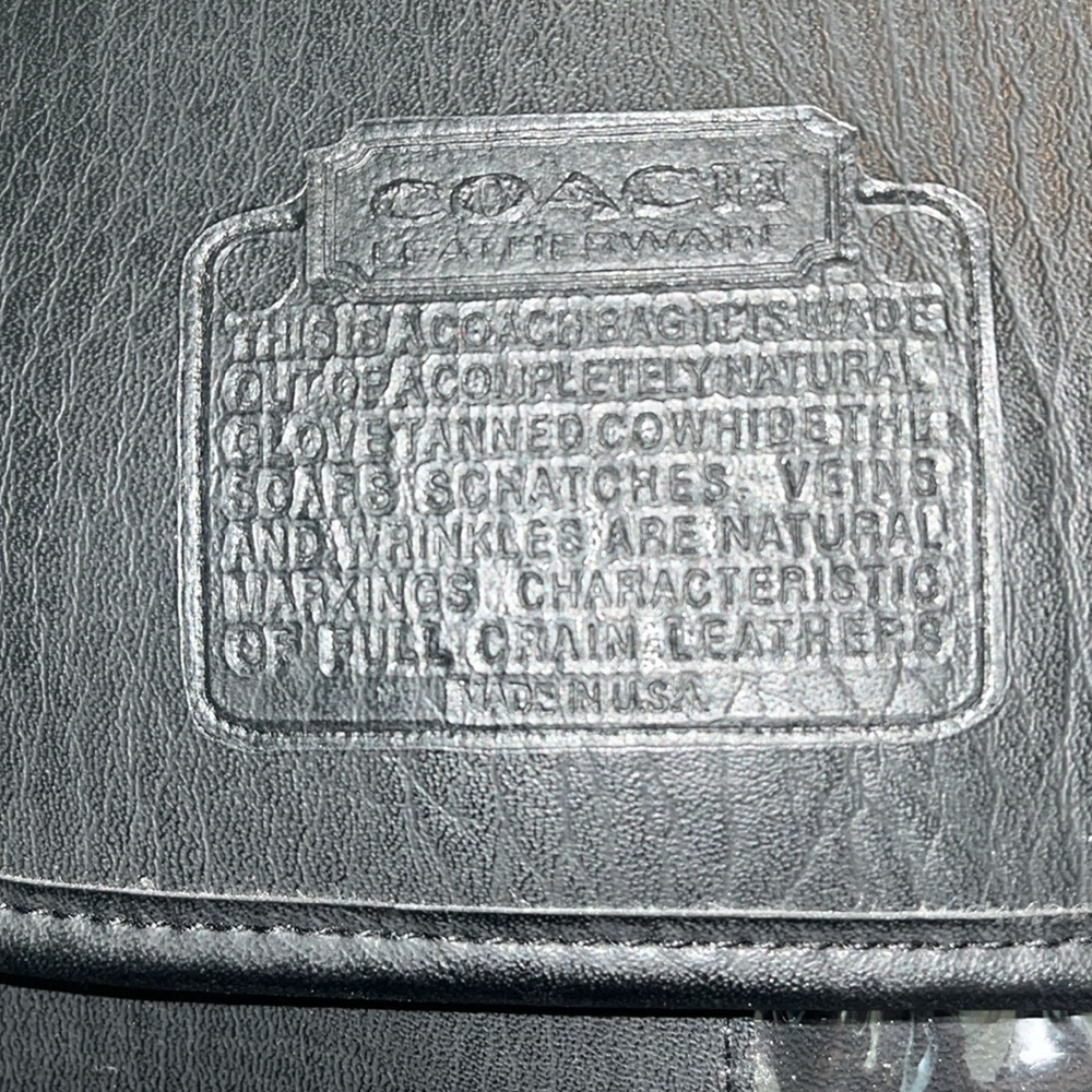 Vintage Coach Black Leather Slim Hippie Flap Costa Rica 9134 Crossbody Bag Purse - Picture 6 of 9